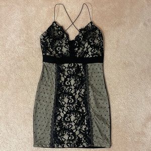 black lace dress